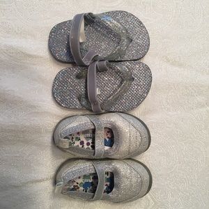 Shoe Bundle! Garanimals and Silver Flip Flops